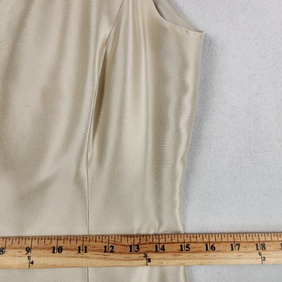 Ann Taylor 100% Cream Silk Sleeveless Vintage Dress & Coat Set  Women’s Size 6 - Picture 13 of 16